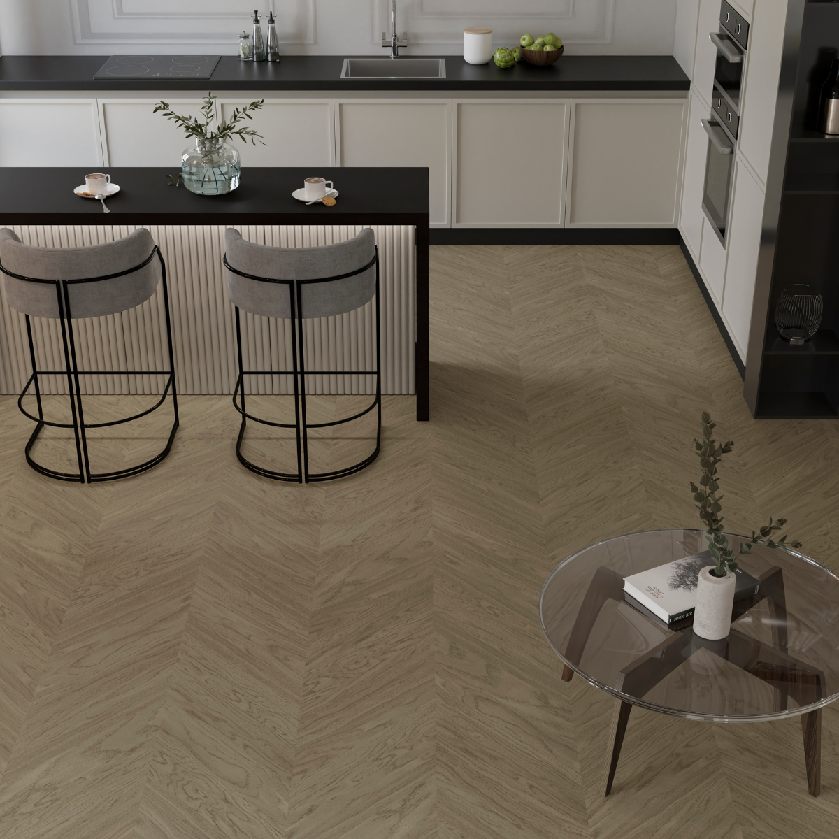 Sandstone Nova Chevron Parkett i Eik - Image 2